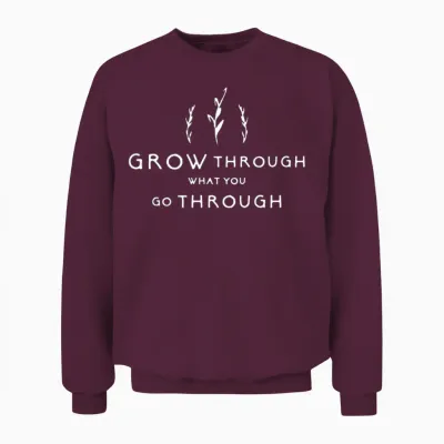 Self Growth Funny Unisex Sweatshirt - Maroon