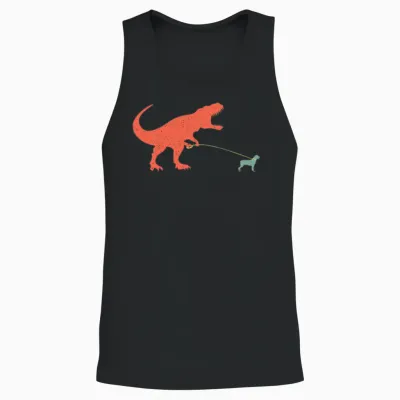Cute Rottweiler Dinosaur Funny Wiener Dog Gift Unisex Tank Top - Black