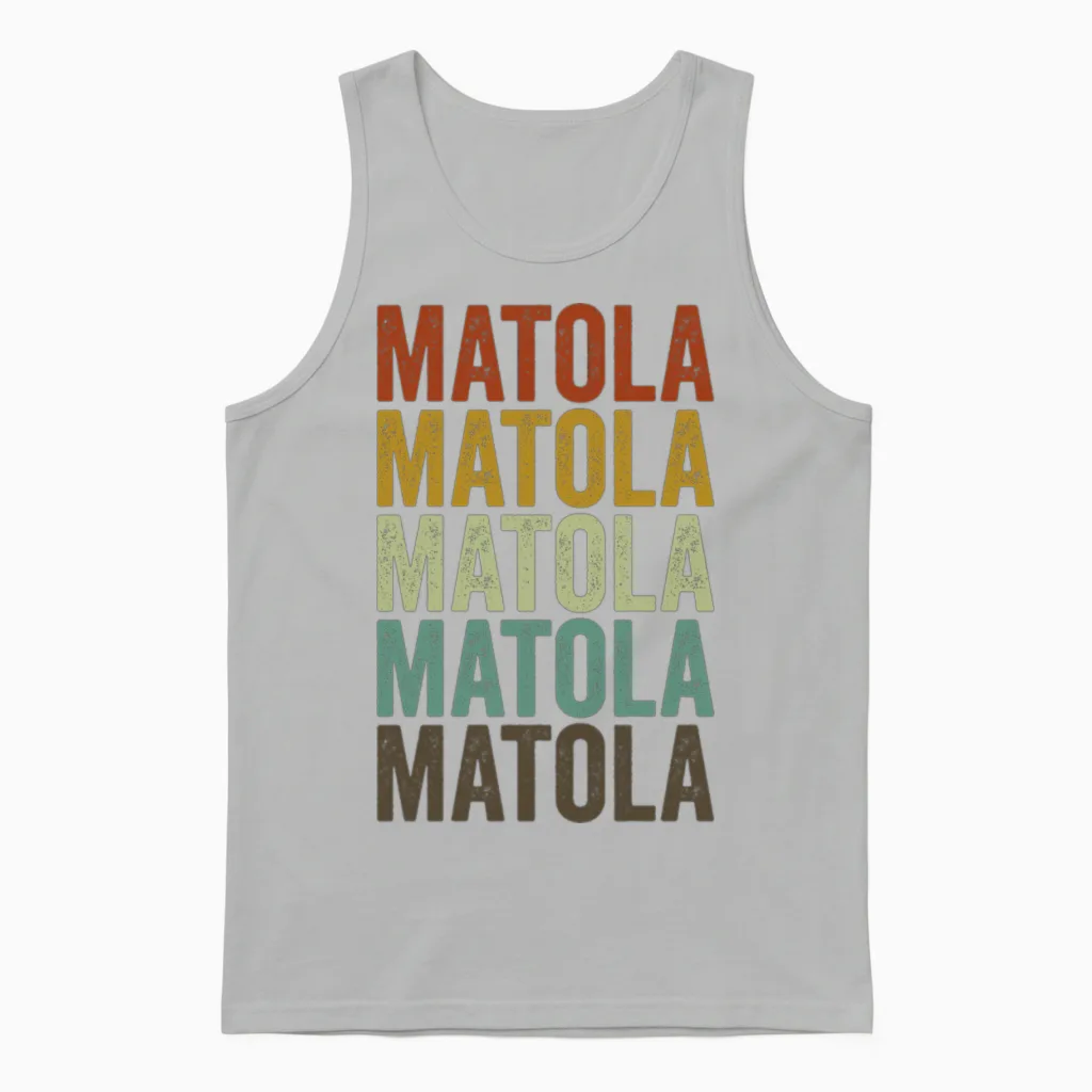 Matola Mozambique Retro Vintage Unisex Tank Top - Ash