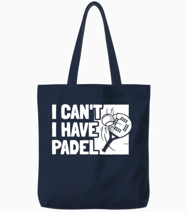 Padel No Puedo Tengo Padel Tote Bags in Navy