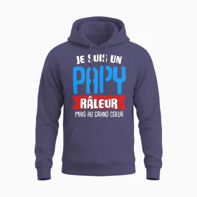 Humour Papy Je Suis Un Papy Raleur Fête Des Pères Famille T-Shirt Haut De Gamme Unisex Hoodie - Heather Sport Dark Navy