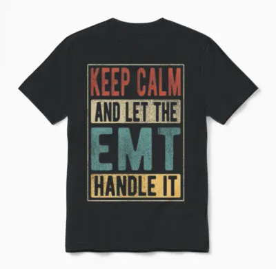 Emt Retro Gift Unisex T-Shirt - Black