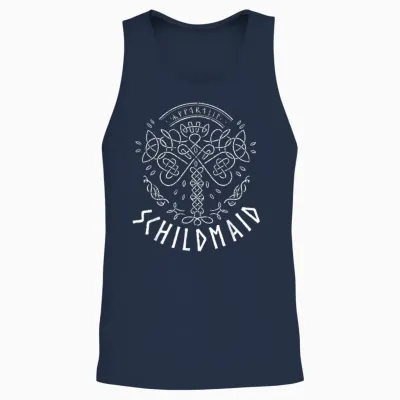 Schildmaid Nordic Warrior Viking Mythologie Unisex Tank Top - Navy