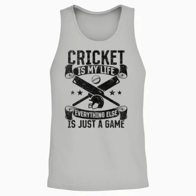 Cricket Quotes Cricket Saying Cricketing Cricket Unisex Tank Top - Ash