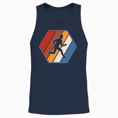 Jogging Retro Unisex Tank Top - Navy