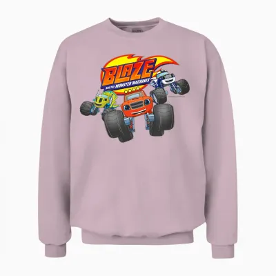 Children's Blaze - the Monster Machines T-Shirt, Black, S Unisex Sweatshirt - Light Pink