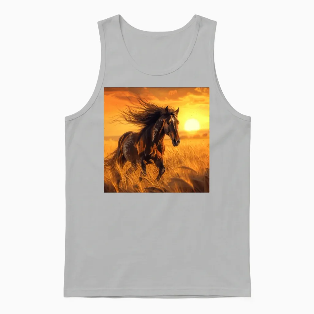Horse Lovers Unisex Tank Top in Ash