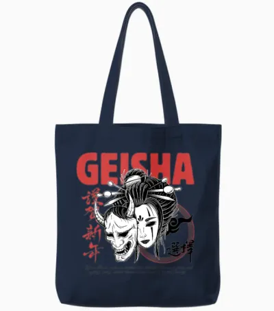 Geisha Tote Bags - Navy