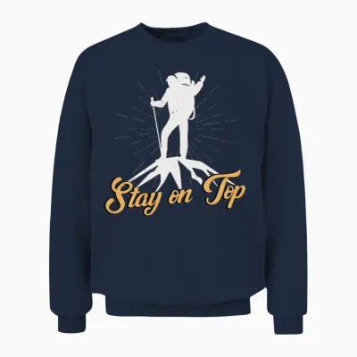Mountaineering Stay on Top Mountaineer Hiking Unisex Sweatshirt - Navy