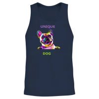 Unique Dog — Lovers Unisex Tank Top - Navy – 2