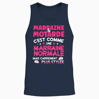 Marraine Et Motarde Cadeau Marraine Plus Stylée Femme Unisex Tank Top - Navy