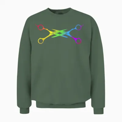Ciseaux Lesbienne Equal Rights Lgbt Gay Pride Couple Lesbienne Unisex Sweatshirt - Military Green