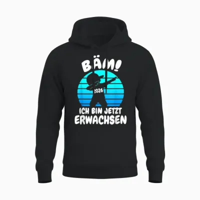 Bäm! Erwachsen Dabbing Boy 2026 Jugendweihe 2026 Unisex Hoodie - Black