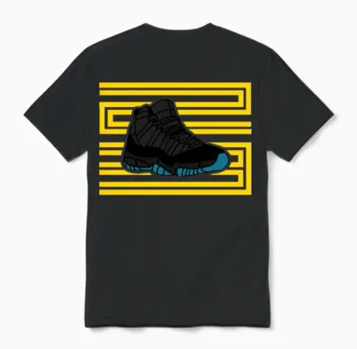 J11 23 Gamma Blue Unisex T-Shirt - Black