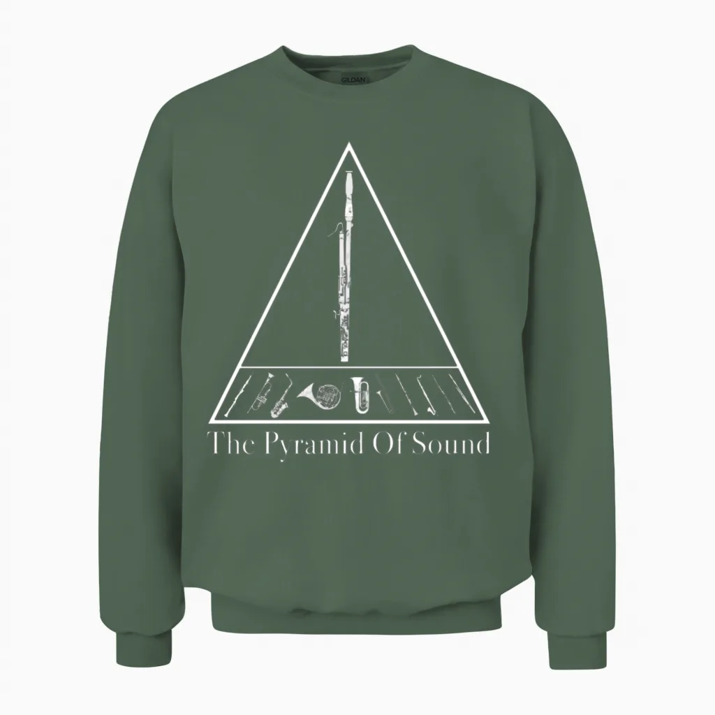 Funny Bassoon for Bassoonist Unisex Sweatshirt in Military Green