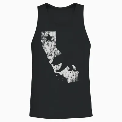 California State Bear Unisex Tank Top - Black