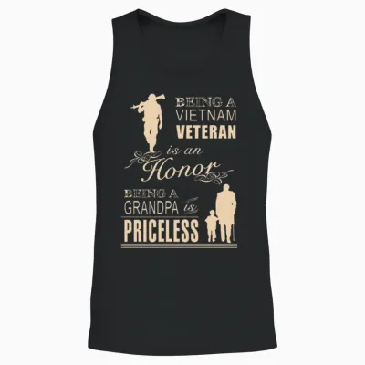 Vietnam War - Being a Grandpa Viet Nam Veteran S Unisex Tank Top - Black