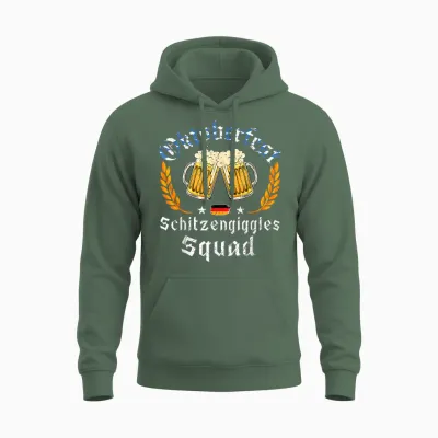 Oktoberfest Squad Bavarian Festival Munich Beer Men Women Unisex Hoodie - Military Green