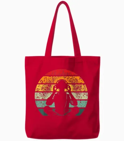 Musik Hören Musiker Sunset Chillen Chill Vibes Sound Tote Bags - Red