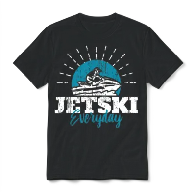 Jetski Gift Unisex T-Shirt - Black