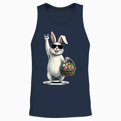 Osterhase Schaukeln Ostern Lustig Ostern Unisex Tank Top - Navy