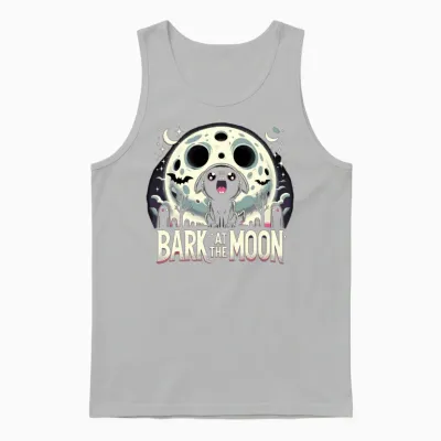 Horror Dog Halloween Spooky Dog Lover Gothic Dog Unisex Tank Top - Ash