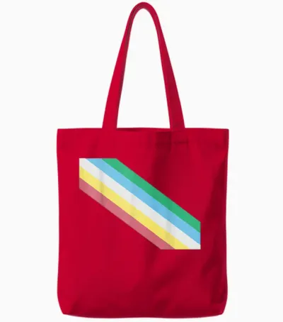 Disability Pride Flag, Disabilities Month, Disability Tote Bags - Red