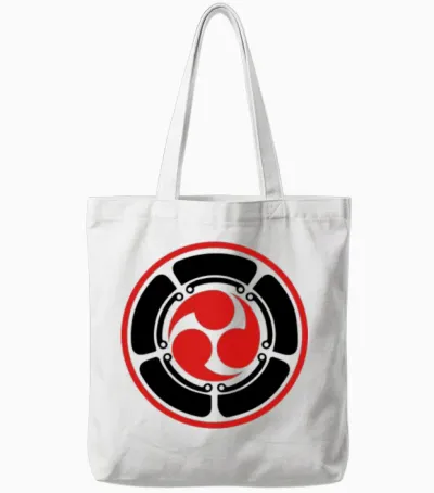 Japan Symbol Mitsu Tomoe Shinto Aikido Judo Karate Tote Bags - White