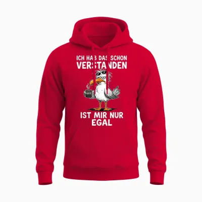 Ich Hab Das Schon Verstanden Ist Mir Nur Egal Möwe Kaffee Unisex Hoodie - Red