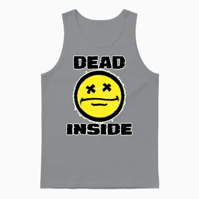 Dead Inside Retro Unisex Tank Top - Sport Grey
