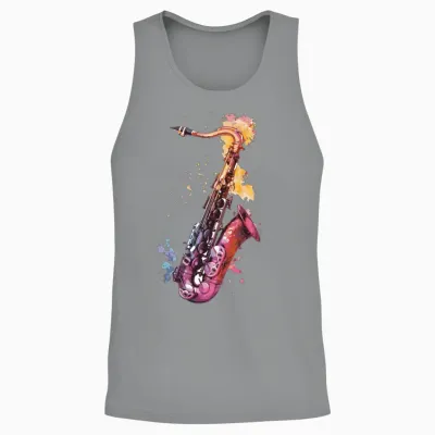 Saxophone Unisex Tank Top - Sport Grey