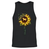 Labrador Mom Sunflower Labrador Retriever Dog Mom Unisex Tank Top - Black – 2