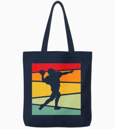 Football Retro Tote Bags - Navy