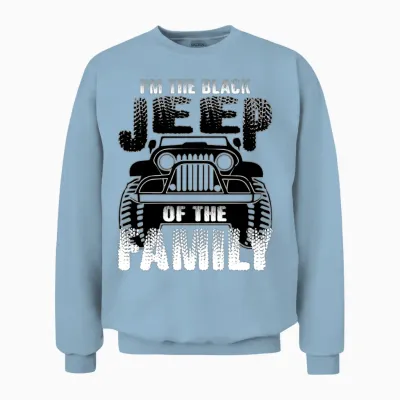 I Am Black Jeep of the Family Unisex Sweatshirt - Light Blue