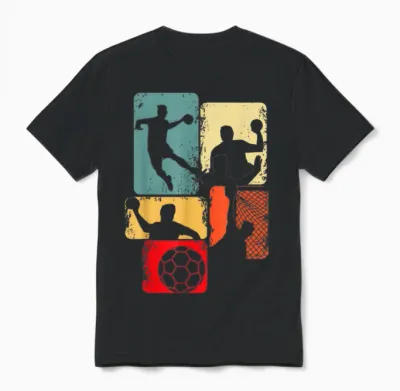 Handball Handballer Boys Children Men Unisex T-Shirt - Black