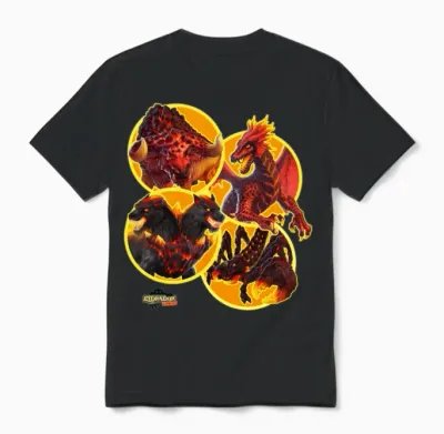 Schleich® Eldrador® Creatures Lava World Monsters Unisex T-Shirt - Black