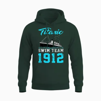 Natation 1912 Titanic Swim Team Swimmer T-Shirt Haut De Gamme Unisex Hoodie - Forest