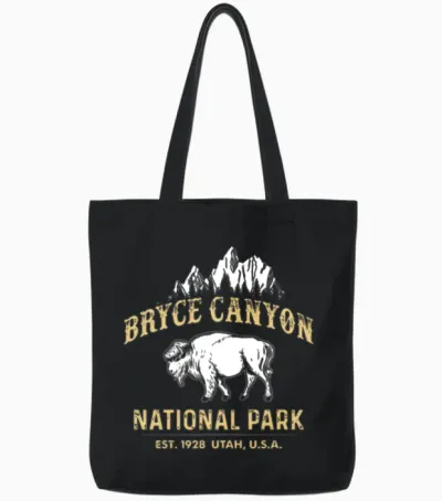 Bryce Canyon National Park Utah Buffalo Tote Bags - Black