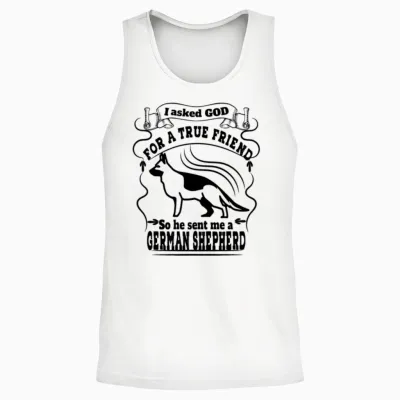 Funny German Shepherd Quote Unisex Tank Top - White