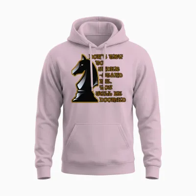 Alpha Chess Knight Unisex Hoodie - Light Pink