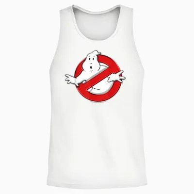 Ghostbusters Classic T-Shirt Movie Logo Unisex Tank Top - White