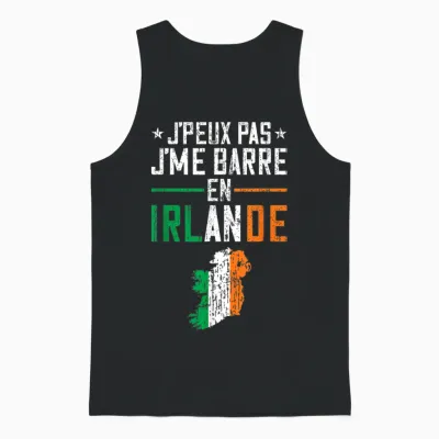I Can Not I Bar in Ireland | Travel Europe Country T-Shirt, Black, S Unisex Tank Top - Black