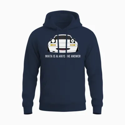 Miata Is Always the Answer Unisex Hoodie - Navy