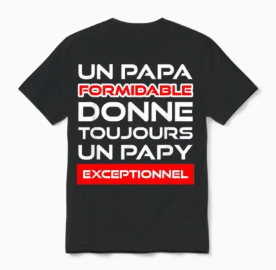 Cadeau Papy Exceptionnel Humour Fête Grands Pères Original Unisex T-Shirt - Black