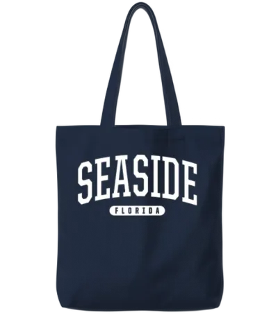 College Style Seaside Florida Tote Bags - Navy