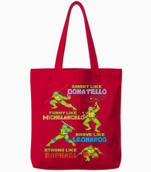 I Am Smart, Funny, Brave, and Strong Tote Bags - Red