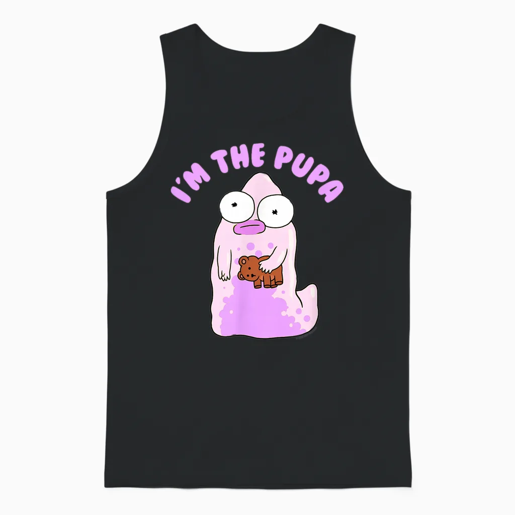 Solar Opposites I'm the Pupa Portrait Funny Cartoon Unisex Tank Top in Black