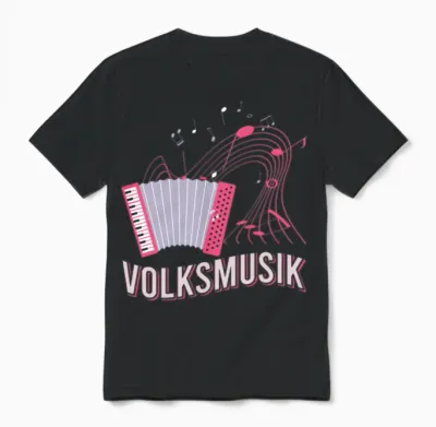 Folk Music Party Festival Outfit German Hits Unisex T-Shirt - Black