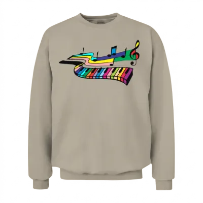 Rainbow Musical Instrument Unisex Sweatshirt - Sand