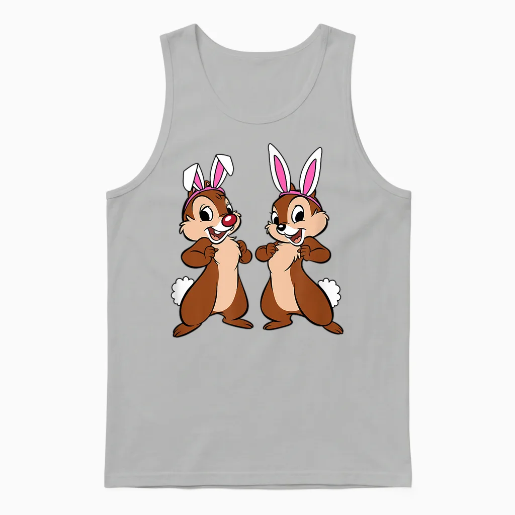 Amazon Essentials Disney Chip 'n' Dale Spring Easter Bunny Ears Unisex Tank Top in Ash
